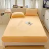 Sábana Bajera Ajustable de Terciopelo de Leche Pieza Única Otoño e Invierno Más Terciopelo Terciopelo de Coral Funda de Cama Cubre Cama Funda de Colchón Universal Todas las Estaciones Artículo Único Al por Mayor