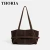 Bolso de hombro casual estilo coreano con estampado de leopardo, otoño/invierno 2026, bolso tote de gran capacidad para mujer para el trabajo y los desplazamientos, diseño versátil