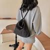 Bolsa de Lona de Gran Capacidad Estilo Coreano para Mujer Mochila Primavera 2026 Bolso Tote de un Solo Hombro de Nicho de Moda Simple y a la Moda
