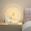 Luminária de Mesa para Casamento Quarto Sala de Casamento Luminária de Cabeceira Menino Dourado e Menina de Jade Presente Criativo para Noiva