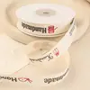 Cinta de Algodón Tejida con Letras Retro para Empaque de Caja de Regalo para Pastel de Cumpleaños Banda para Atar Lazo Decorativo de Recuerdo Hecho a Mano Cinta Tejida