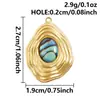 Accesorios Colgantes de Acero Inoxidable con Patrón de Ola y Concha Natural, Colgante de Lujo Ligero de Gama Alta, Joyería Colgante para Collar de Diseño de Nicho