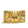 2026 Nuevo Modelo Lujo Ligero Dorado Brillante Plegado Bolso de Mano Cuadrado Pequeño Diseño de Nicho Bolso Bandolera con Cadena Bolso para Mujer