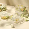 Pote de Vidro para Almoço Borossilicato Alto Aquecimento no Micro-ondas Refrigerador Especial Selado Salada de Frutas Pote de Almoço