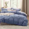 Juego de Funda Nórdica de Tres Piezas Transfronterizo en Color Café con Impresión Digital, Ropa de Cama y Textiles para el Hogar de Comercio Exterior de Amazon