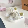 Zapatos de mujer con diseño de bloques de color, zapatillas bajas estilo universitario coreano, zapatos de suela sencilla cómodos y duraderos para combinar con faldas 88-8307