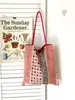 Bolso de Hombro Floral de Doble Cara Estilo Coreano Nuevo de Principios de Primavera, Bolso de Lona Versátil Fresco con una Sensación Brillante y Vibrante, Perfecto para Viajes y Fotos