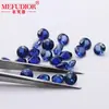 Piedra Suelta de Corindón Azul Redonda, Accesorios para Joyería de Piedra Preciosa de Corindón Azul, Stock Listo del Fabricante al por Mayor, Accesorios y Joyería Transfronterizos