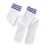 Calcetines de Fútbol al por Mayor Finos de Primavera y Verano Absorbentes del Sudor y Transpirables para Niños y Estudiantes Calcetines hasta la Rodilla Blancos Calcetines de Media Caña