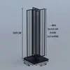 Estante Perforado Giratorio de Cuatro Lados de Hierro Metálico, Tablero de Múltiples Agujeros, Estante de Almacenamiento Ahorrador de Espacio Comercial, Estante de Exhibición para Llaveros