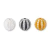 Plata de Ley S925 7mm Zirconia Incrustada Calado Bola Perlas Sandía Perlas Espaciadoras Hecho a Mano DIY Pulsera Collar Joyería Perlas Sueltas