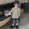 Conjunto de Verano para Niños 2026 Estilo Nuevo Conjunto de Dos Piezas de Camiseta de Manga Corta y Shorts de Verano Ropa Moderna y Elegante para Bebé Niño
