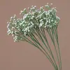 Una sola flor de aliento de bebé artificial de goma blanda y 3 puntas de plástico para decoración de bodas y arreglos florales, venta al por mayor desde la fábrica de origen