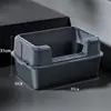 Caixa de Areia para Gatos em Aço Inoxidável Fosco com Grade Alta para Evitar Salpicos, Vaso Sanitário Semi-Fechado para Gatos, Fácil de Limpar e à Prova de Odores