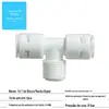 Conector rápido para purificador de água 2 pontos 3 pontos conversão máquina de água pura conexões de tubo de água conector rápido roscado atacado válvula de esfera de três vias