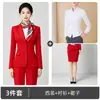 Traje Profissional Feminino Azul Céu de Manga Longa com Dois Botões para Outono de 2026, para Entrevistas de Emprego, Traje Formal, Uniforme de Trabalho para Recepção de Hotel