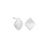Aretes Cepillados en Forma de Diamante para Mujer, Diseño de Nicho 2026, Aretes Cuadrados Geométricos Minimalistas