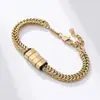 Pulsera de Acero de Titanio para Pareja Hip-Hop Transfronteriza Día del Padre Pulsera Grabada DIY Joyería para Hombre Pulsera Regalo Pulsera Venta al por Mayor