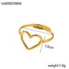 Anillo de Acero de Titanio para Mujer con Chapado en Oro de 14K, No se Desvanece, Joyería de Acero Inoxidable al por Mayor, Estilo Europeo y Americano
