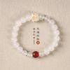 Pulsera original de ágata blanca con cura Bodhi de carbón, adorable garra de gato, mini gato con temperamento pastoral, nicho blanco