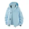 Nuevas chaquetas cálidas de otoño e invierno para hombres y mujeres, chaquetas tres en uno para exteriores, estilo unisex con forro polar, ropa de trabajo con diseños estampados