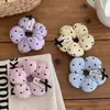 Elástico de Cabelo Laço Cor de Doce Estilo Coreano em Formato de Coração para Mulheres, Corda de Cabelo Versátil para Rabo de Cavalo, Acessório de Cabelo para Coque Infantil