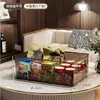 Cesta de Almacenamiento Gabinete del Hogar Caja Organizadora de Snacks y Juguetes Caja de Plástico Rectangular Transparente Caja de Almacenamiento para Escritorio