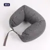 Almohada Portátil Pura de Algodón Estilo Japonés en Forma de U para Mujeres y Hombres, Almohada de Cuello para Viaje en Avión, Almohada de Cuello para Coche, Almohada Lumbar, Almohada en Forma de U para Siesta