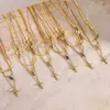 Collar Cruz de Zirconia de Acero Inoxidable Transfronterizo Europeo y Americano Más Vendido Multicapa para Mujer Joyería de Lujo Ligero Nicho de Gama Alta