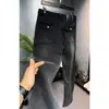 Calça Jeans Lavada Primavera e Outono Calças Casuais Masculinas High Street Versátil Solta Perna Reta Moda Tendência Marca Retro Calças Masculinas