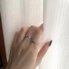 Anillo Abierto Geométrico Irregular Personalidad Coreana Elegante ins Moda Retro Hueco Anillo de Diamantes para Mujer