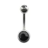 Anillo Umbilical Doble Diamante de Acero Inoxidable Meier con Hebilla de Ombligo de Diamante Joyería de Perforación Corporal Transfronteriza con Clavo de Ombligo de Diamante