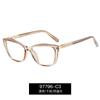 97796 Lámina para Gafas Anti-luz Azul Propiónico Transfronteriza Color Montura Óptica Tendencia Pin CP Marco para Miopía de Mujer Europeo y Americano