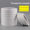 Fita Dupla Face de Papel Algodão 10mm de Largura Adesivo Hot Melt Rasgável à Mão Fixação de Escritório Fita Dupla Face Atacado Papel Algodão Fácil de Rasgar