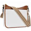 Amazon Bolso de hombro bandolera de color sólido retro europeo y americano bandolera de cinta correa de hombro gran capacidad multifuncional