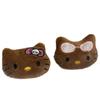 Broche de gato KT de cuero negro hawaiano, accesorios para bufandas, accesorios de ropa infantil, adornos para sombreros.