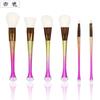 También set de brochas de maquillaje patrón de 6 tornillos cintura pequeña mango de brocha degradado pintura suelta herramientas de belleza para ojos en stock
