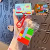 Chaveiro Pingente de Blocos de Montar Coloridos de Partículas Grandes Espessos DIY Brinquedo Educacional de Blocos de Montar Decoração
