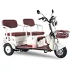 Novo Triciclo Elétrico Pequena Scooter para Idosos Assento Dupla Fila Coleta e Entrega Crianças Doméstico Passageiros e Mercadorias Veículo a Bateria