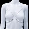 Nuevo soporte de metal transfronterizo, cadena de pecho para bikini sexy de moda para mujer, accesorios de cadena corporal