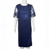 Vestido de retazos de encaje de dos piezas falsas talla grande 2025 Aliexpress Wish en tres colores, talla ocho, en stock
