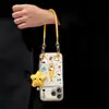 Funda de sombrero de estrella para gatito adecuada para Apple 17 Pro Max, iPhone 15 con cordón, 16 dibujos animados lindos, 14 para mujeres