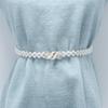 Cinturón de perlas Cinturón decorativo de alta calidad estilo coreano para mujer Cadena de cintura ceñida a la cintura que combina con todo Vestido Camisa Cinturón elástico