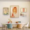 Pintura Decorativa Cálida Nórdica para Comedor Familiar Juego de Arte de Pared de Porcelana de Cristal Decoración de Pared de Aleación de Aluminio Estante de Hierro Colgante