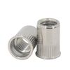 Aço inoxidável 304 cabeça pequena escareada grão vertical porca rebite de tração recartilhada grão reto porca rebite M3-M12 porca rebite