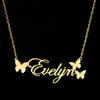 Collar Transfronterizo de Acero Inoxidable Hueco con Letra Inglesa, Personalizado Privado, Nombre Personalizado, Joyería de Acero de Titanio, Dropshipping