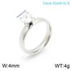 Joyería de Moda de Fábrica al por Mayor Anillo Coreano de Acero de Titanio Zircón Simple Anillo Chapado en Oro de 18K Regalo de San Valentín