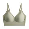 Base Líquida Invisible Sin Costuras Sin Talla Ropa Interior para Mujer Reveladora de Busto Grande Pequeño Push-Up Fino Color de Piel Oscuro Sujetador Chaleco