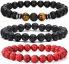 Amazon Europa y América Venta Caliente Transfronteriza Piedra Natural 8mm Pulsera para Pareja para Hombre y Mujer Juego Pulsera Ojo de Tigre Turquesa Joyería