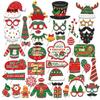 Decoración de Ambiente para Fiesta Navideña Muñeco de Nieve Divertido Máscara de Papel para Fotografía Gafas Accesorios Fotográficos Navideños
